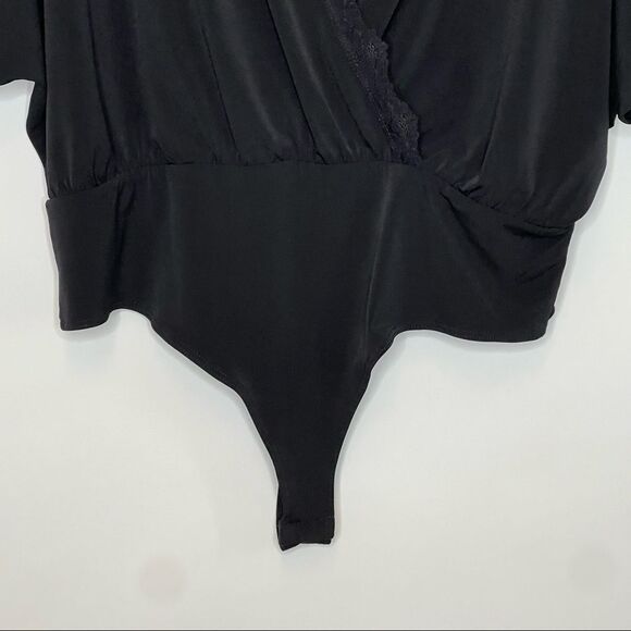 ASOS Angel Sleeve Wrap Lace Trim Bodysuit  Size 12 - Picture 9 of 13